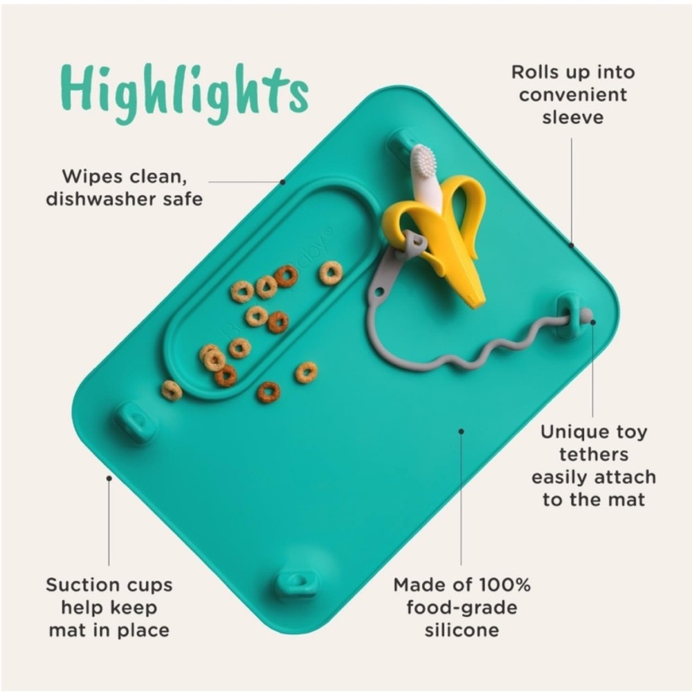Busy baby mat 👶 Placemat from shark tank! 🦈 keep baby’s items off the floor!